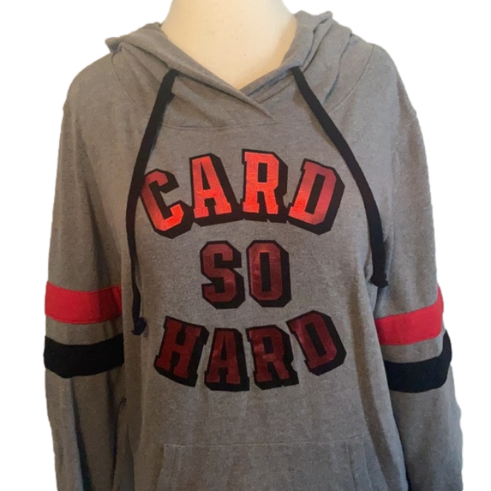 Victoria’s Secret Pink Collegiate Hoodie Card So Hard Gray M